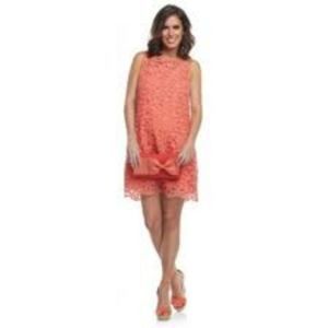 Mud Pie Coral Petals Shift dress NWT Small